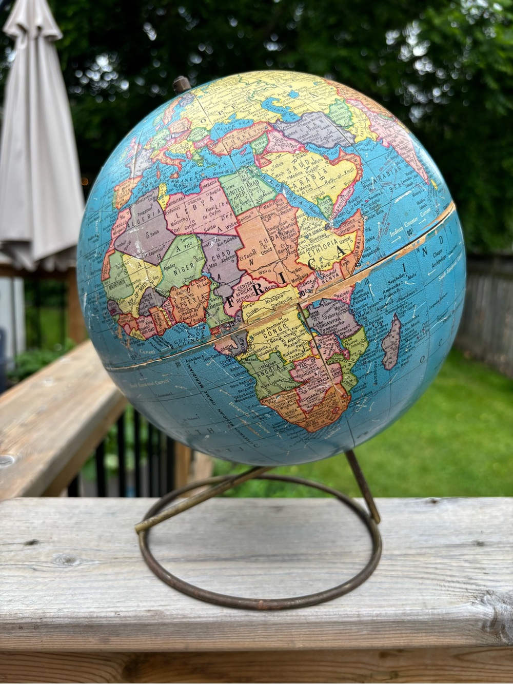 Cram 9-Inch Terrestrial Vintage Globe